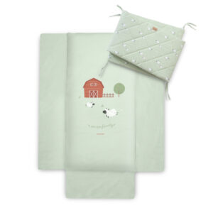 Pack Funda Nórdica + Relleno + Protector Funny Farm Bonjourbébé para Cuna 60x120cm
