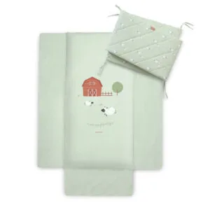 Pack Funda Nórdica + Relleno + Protector Funny Farm Bonjourbébé para Cuna 60x120cm