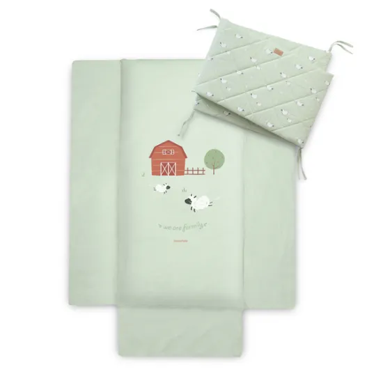 Pack Funda Nórdica + Relleno + Protector Funny Farm Bonjourbébé para Cuna 60x120cm