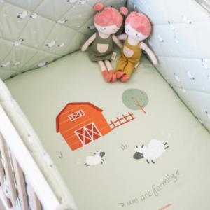 Pack Funda Nórdica + Relleno + Protector Funny Farm Bonjourbébé para Cuna 60x120cm