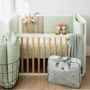 Pack Funda Nórdica + Relleno + Protector Funny Farm Bonjourbébé para Cuna 60x120cm