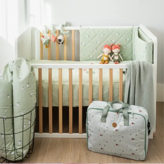 Pack Funda Nórdica + Relleno + Protector Funny Farm Bonjourbébé para Cuna 60x120cm
