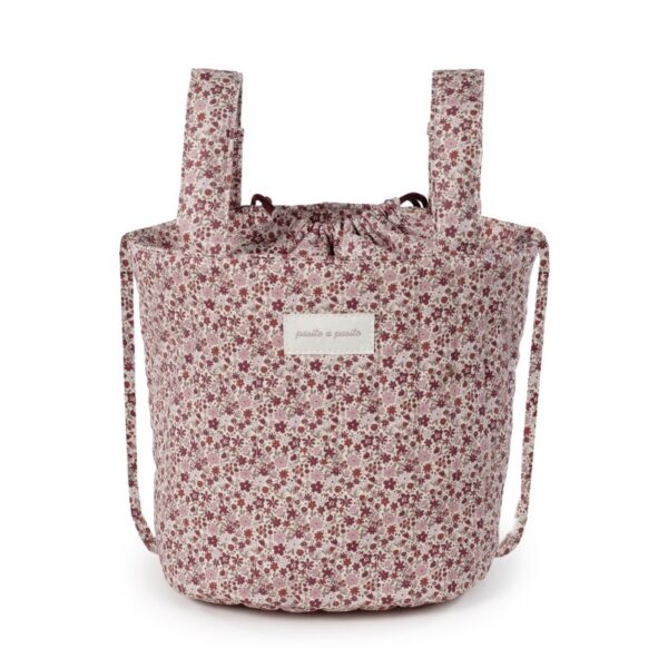 Bolsa Bucket Pasito a Pasito Cherry Flores