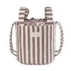 Bolsa Bucket Pasito a Pasito Cherry Rayas
