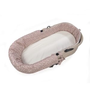 Cubre cuco dual + Sábana ajustable cuco Pasito a Pasito Cherry Flores