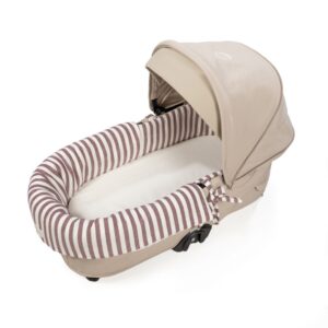 Cubre cuco dual + Sábana ajustable cuco Pasito a Pasito Cherry Rayas