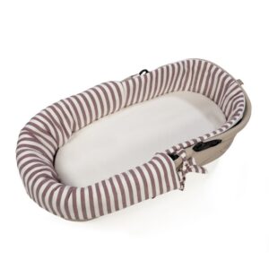 Cubre cuco dual + Sábana ajustable cuco Pasito a Pasito Cherry Rayas