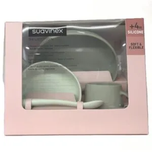 Vajilla infantil de silicona Suavinex Intense Colour +4 meses