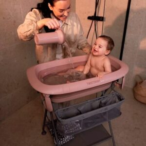 Bañera Plegable Twistshake con soporte y cojín