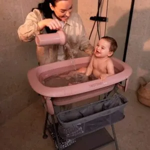 Bañera Plegable Twistshake con soporte y cojín
