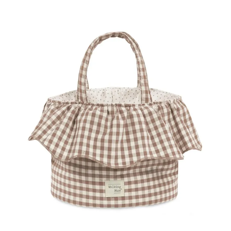 Cesta Organizadora Walking Mum Praliné Vichy