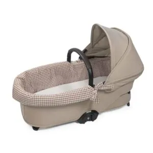 Cubre cuco Walking Mum dual + funda colchón Praliné Vichy/Rayas