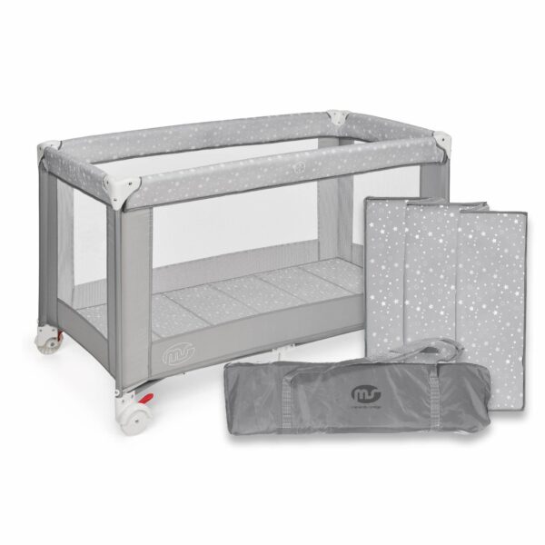 Cuna de viaje MS Basic — Gris Estrellas